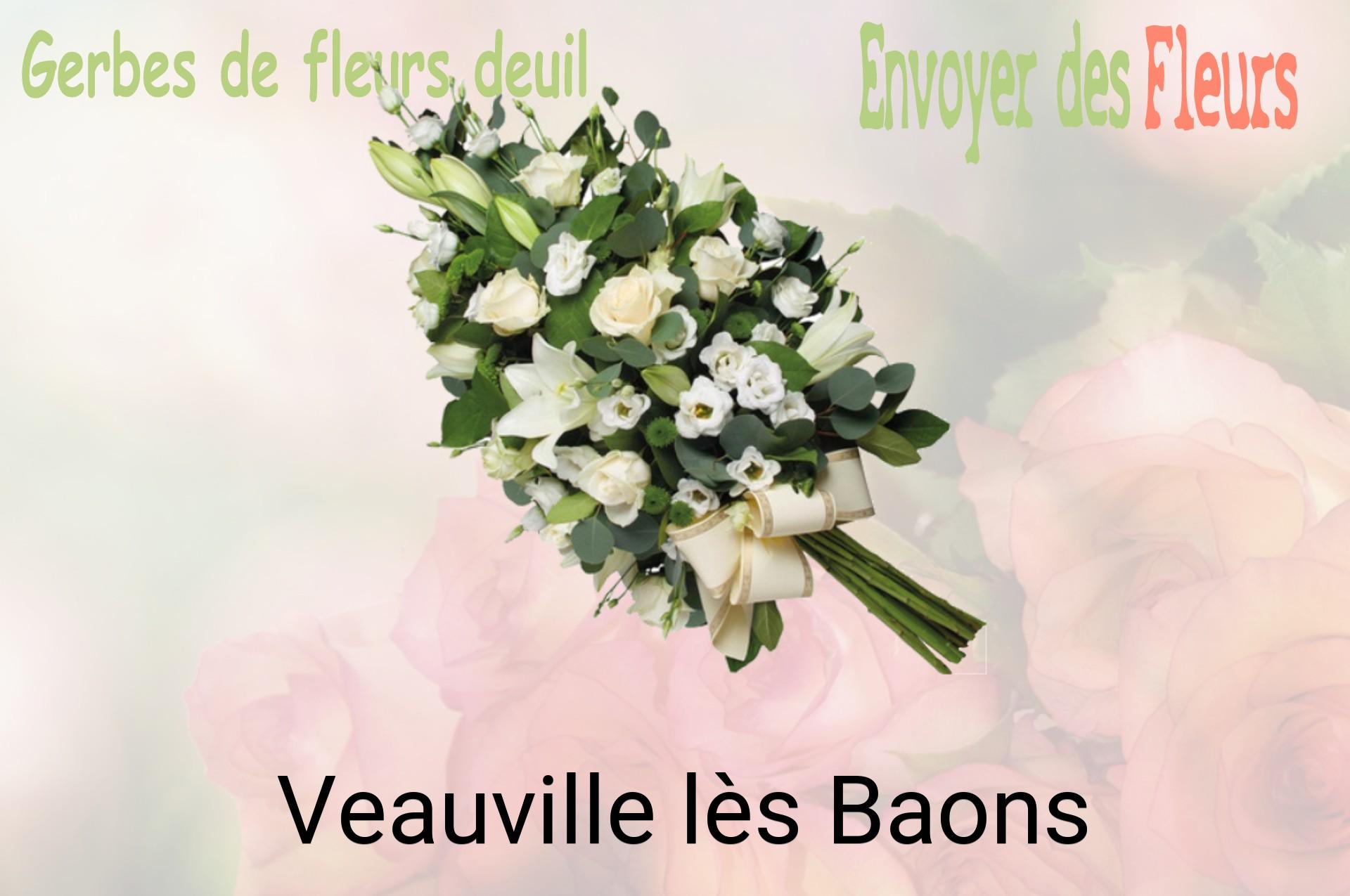 Gerbe de fleurs de deuil livrée à Veauville-lès-Baons